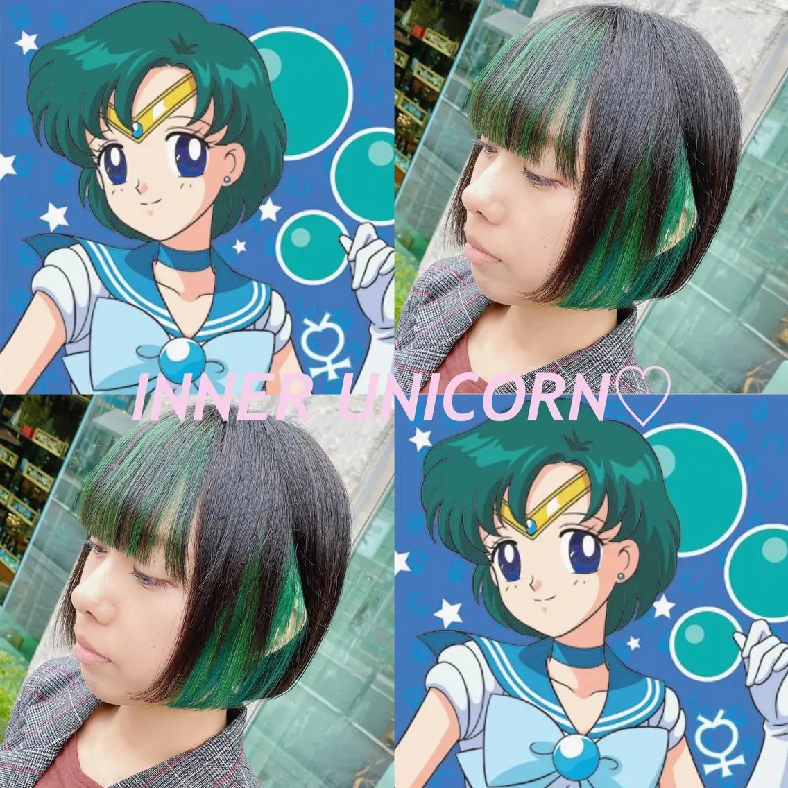 ミディアム カラー ヘアアレンジ ヘアカラー トリートメント TAKUMAブリーチ /デザインカラーのヘアスタイル