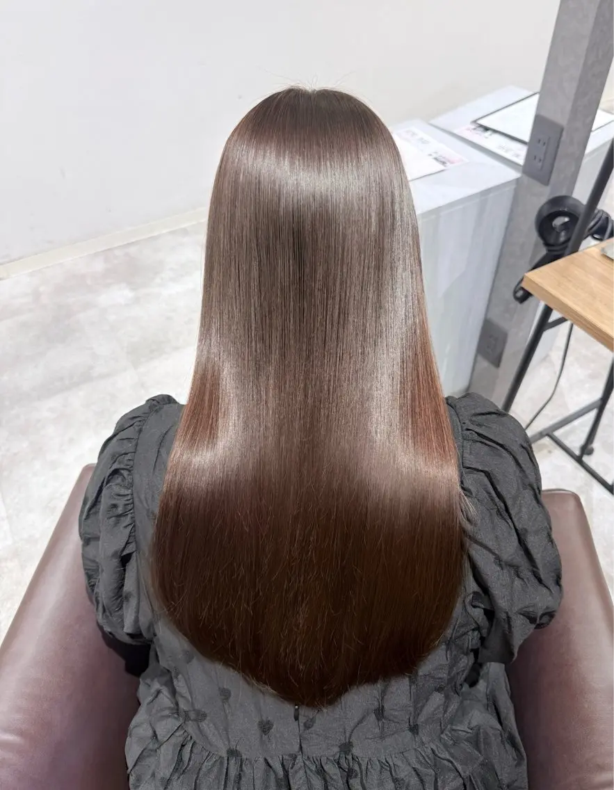 ロング トリートメント トリートメント 紅都🫧水光カラー ブラウンベージュ🫧のヘアスタイル