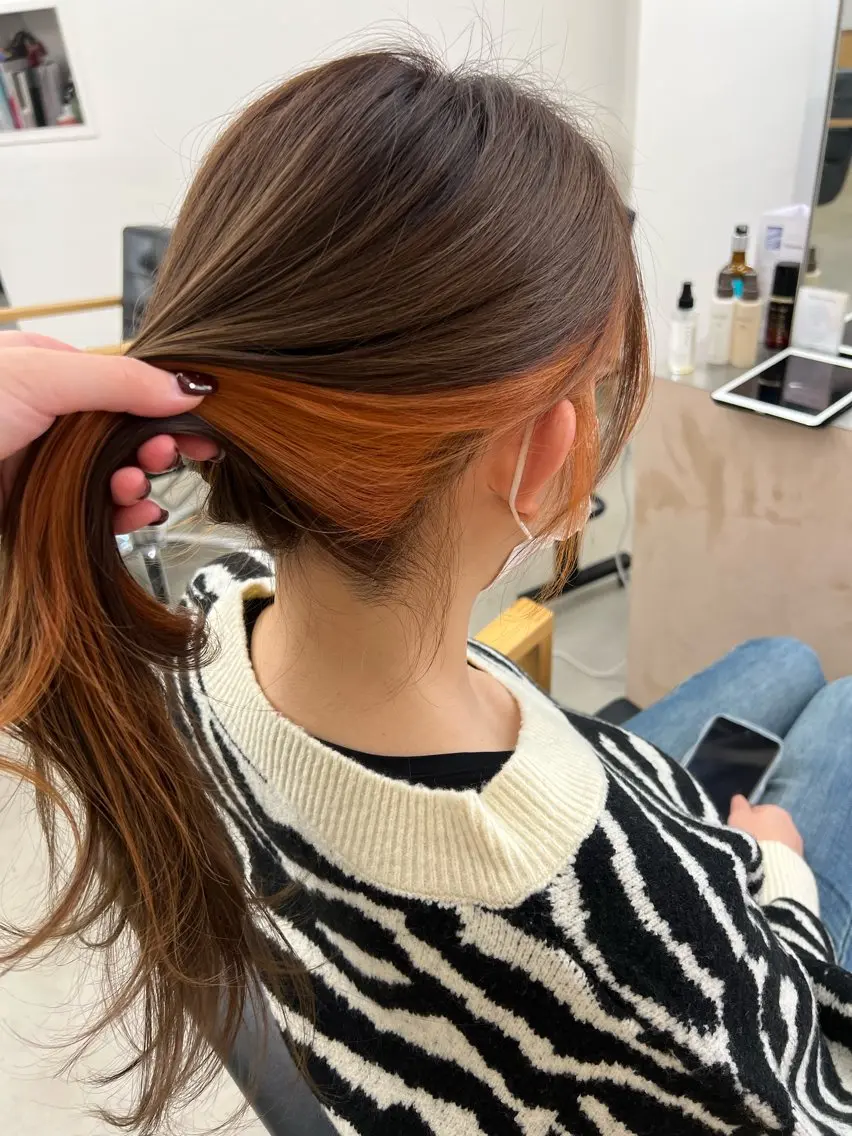 ロング カット ヘアカラー トリートメント vince. moekoのヘアスタイル