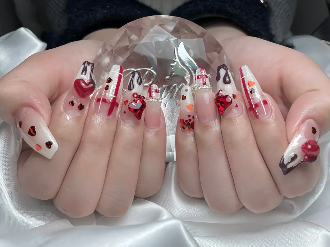ネイル チークネイル フラッシュネイル フラワーネイル フットネイル ジェルネイル ハンドネイル Rin Nail Shinokuboのネイルデザイン