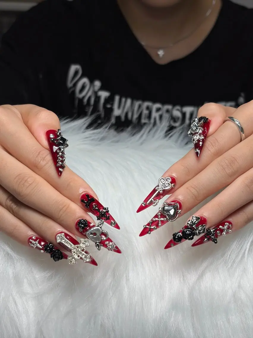 ネイル アートネイル 長さ出し ジェルネイル マグネットネイル ニュアンスネイル Cloudy Chan Nailのネイルデザイン