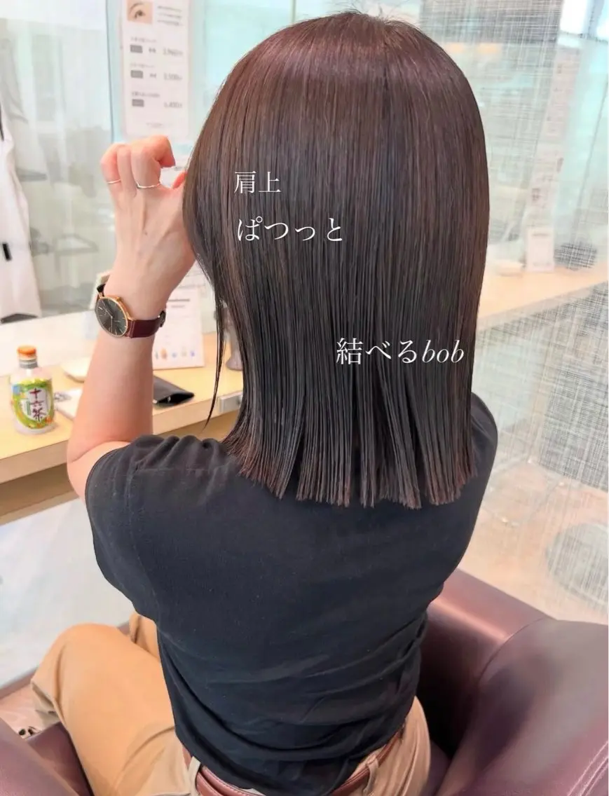 ショート ボブ カット 加納千華 /ボブ/ぱつっとボブのヘアスタイル