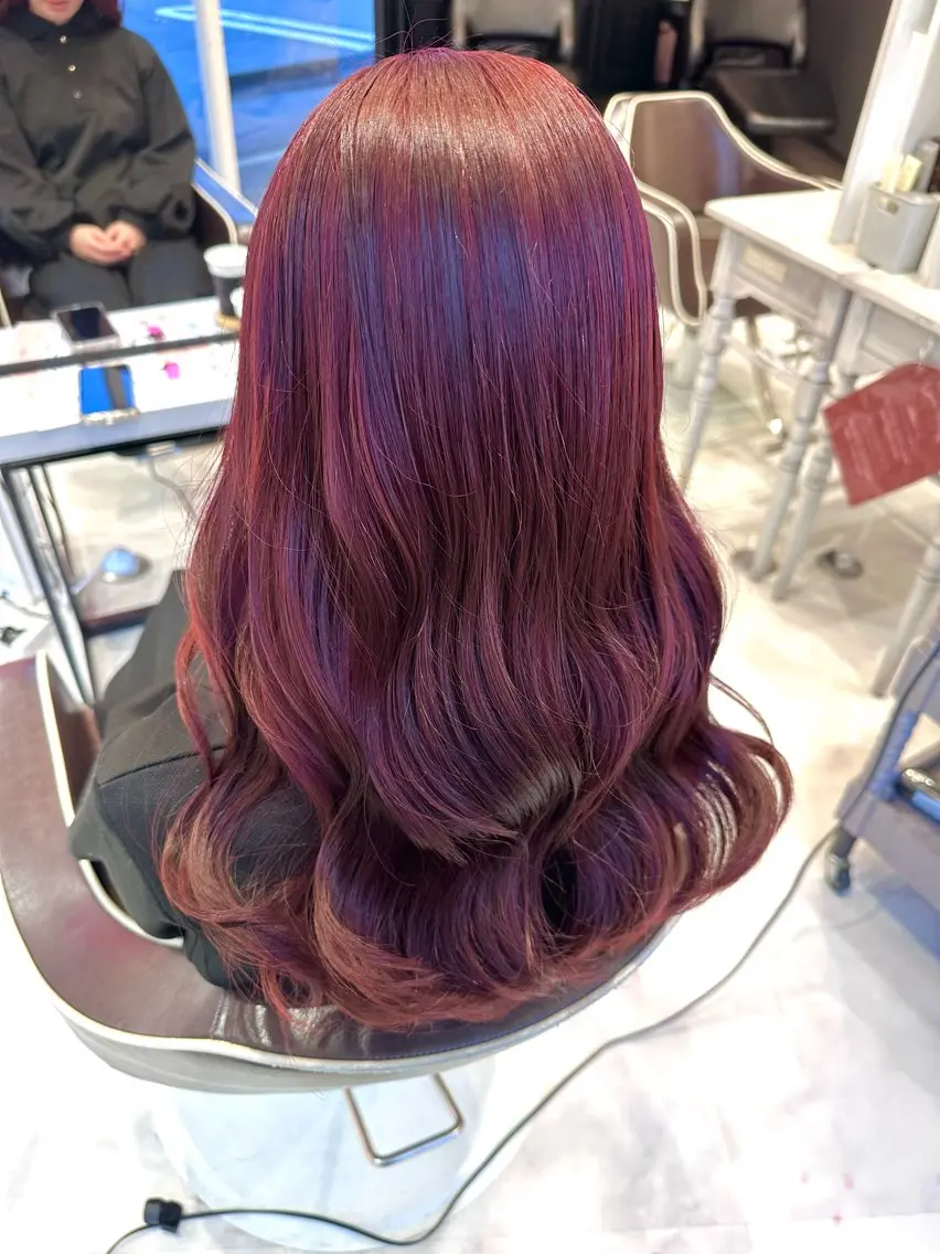 ロング カラー ブリーチ ダブルカラー ブリーチなしカラー ヘアカラー トリートメント 💘韓国カラー💘 クルミのヘアスタイル