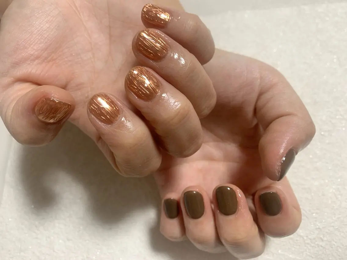 ネイル ジェルネイル 韓国ネイル メンズネイル ミラーネイル ワンカラーネイル kiki nail たまプラーザのネイルデザイン