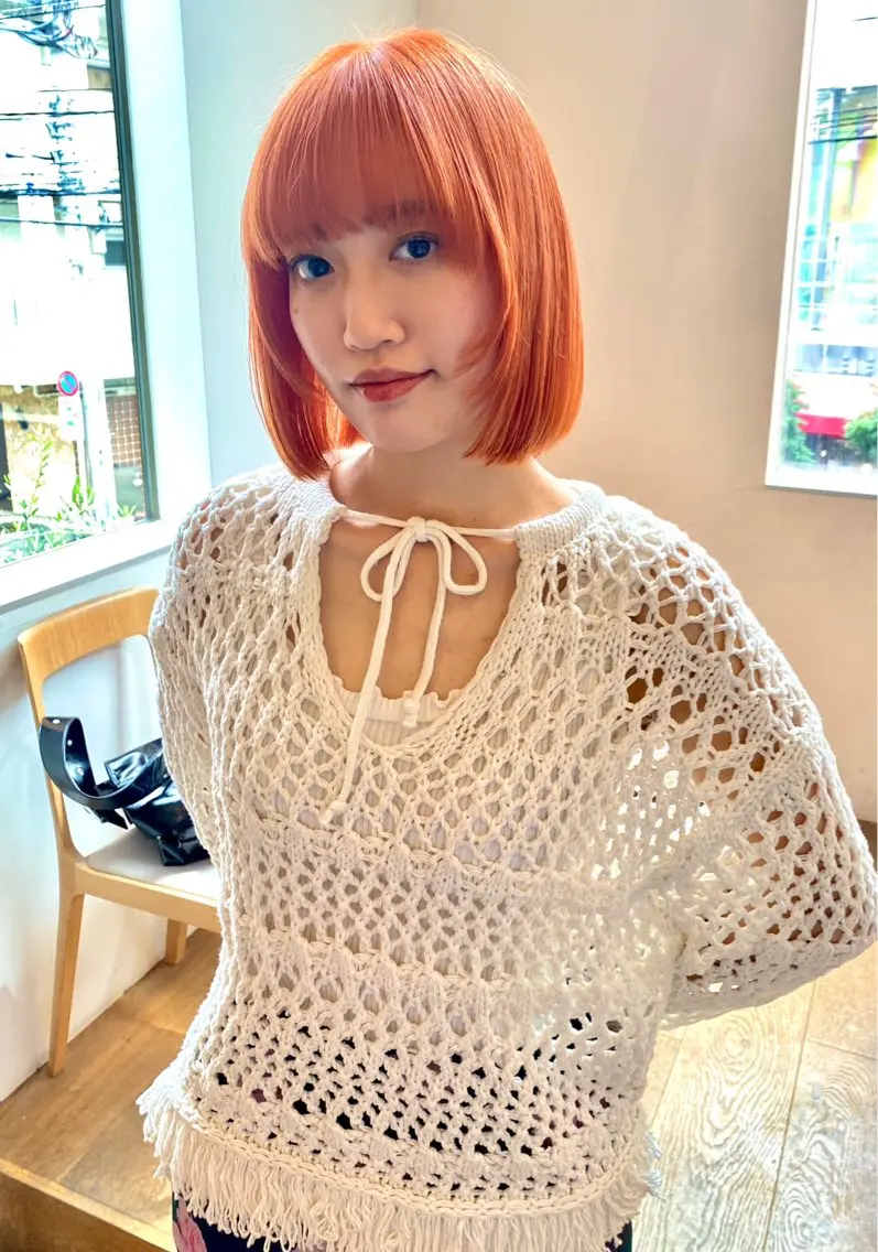 ミディアム ヘアカラー ハイトーン/デザイン hirokiのヘアスタイル