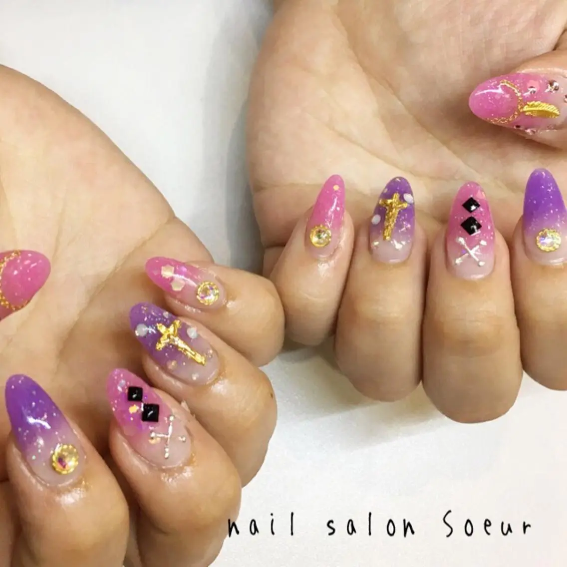 ネイル ラメ(グリッター) ラメグラデーション スカルプネイル nail salon Soeurのネイルデザイン