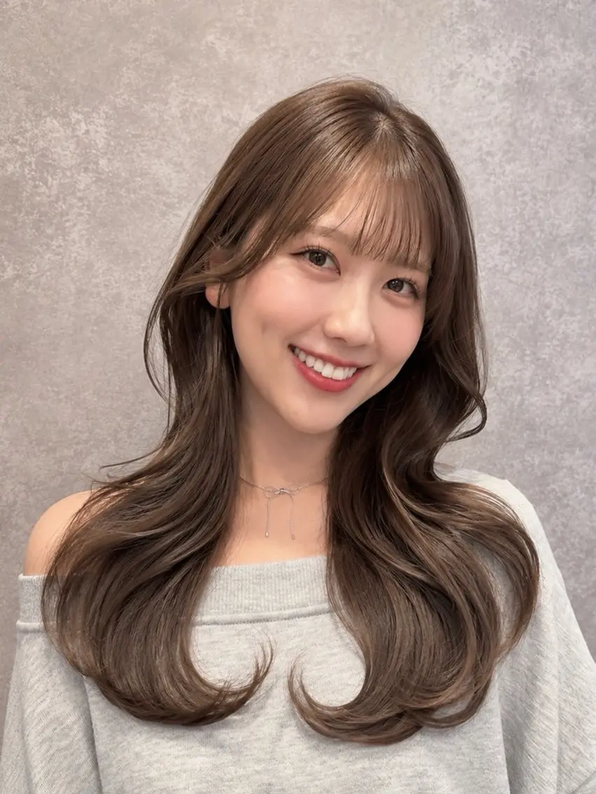 ロング カット ヘアカラー トリートメント ヘアセット cocoa船橋🦄 chinamiのヘアスタイル