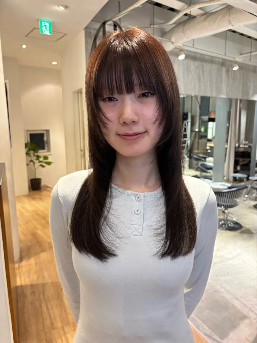 ロング カット 西田 美侑 /カットモデルのヘアスタイル