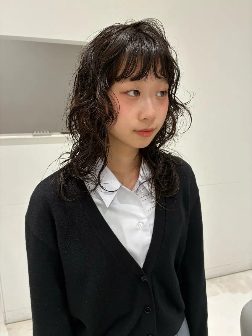 セミロング セミロングパーマ レイヤーカット カット パーマ cono noughtのヘアスタイル