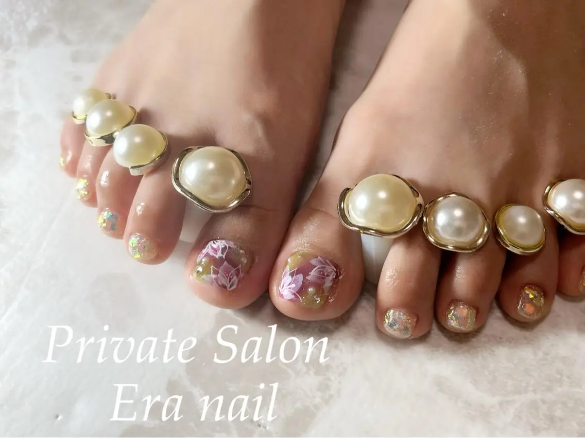 ネイル フットネイル シンプルネイル フットネイル Era nailのネイルデザイン