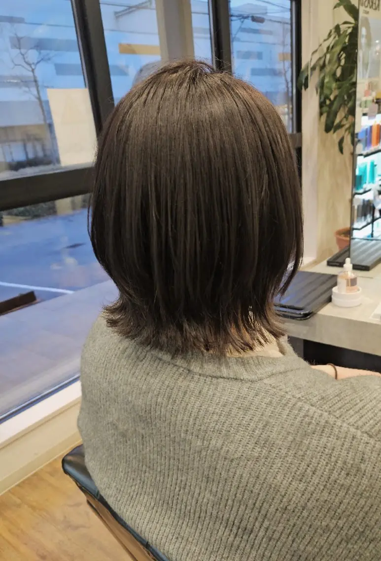 ミディアム カラー カット ヘアカラー トリートメント 関口 友菜のヘアスタイル