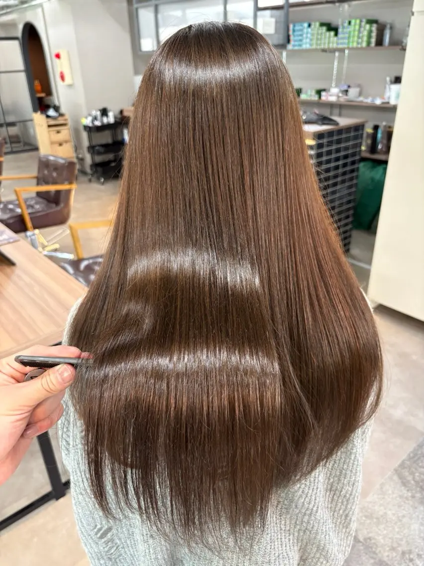 ロング 縮毛矯正 トリートメント 酸熱トリートメント トリートメント 💎艶髪/縮毛特化 世麗💎のヘアスタイル