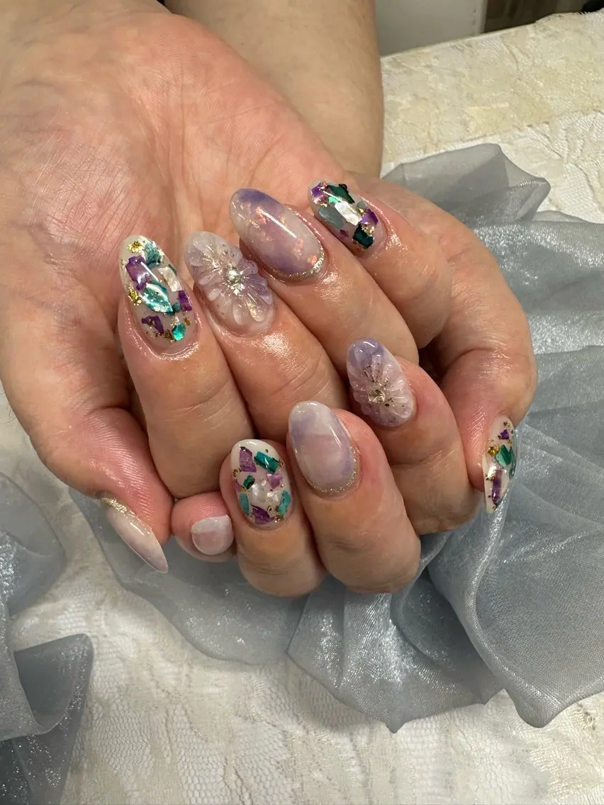 ネイル ハンドネイル AOAQUA SHIORIのネイルデザイン