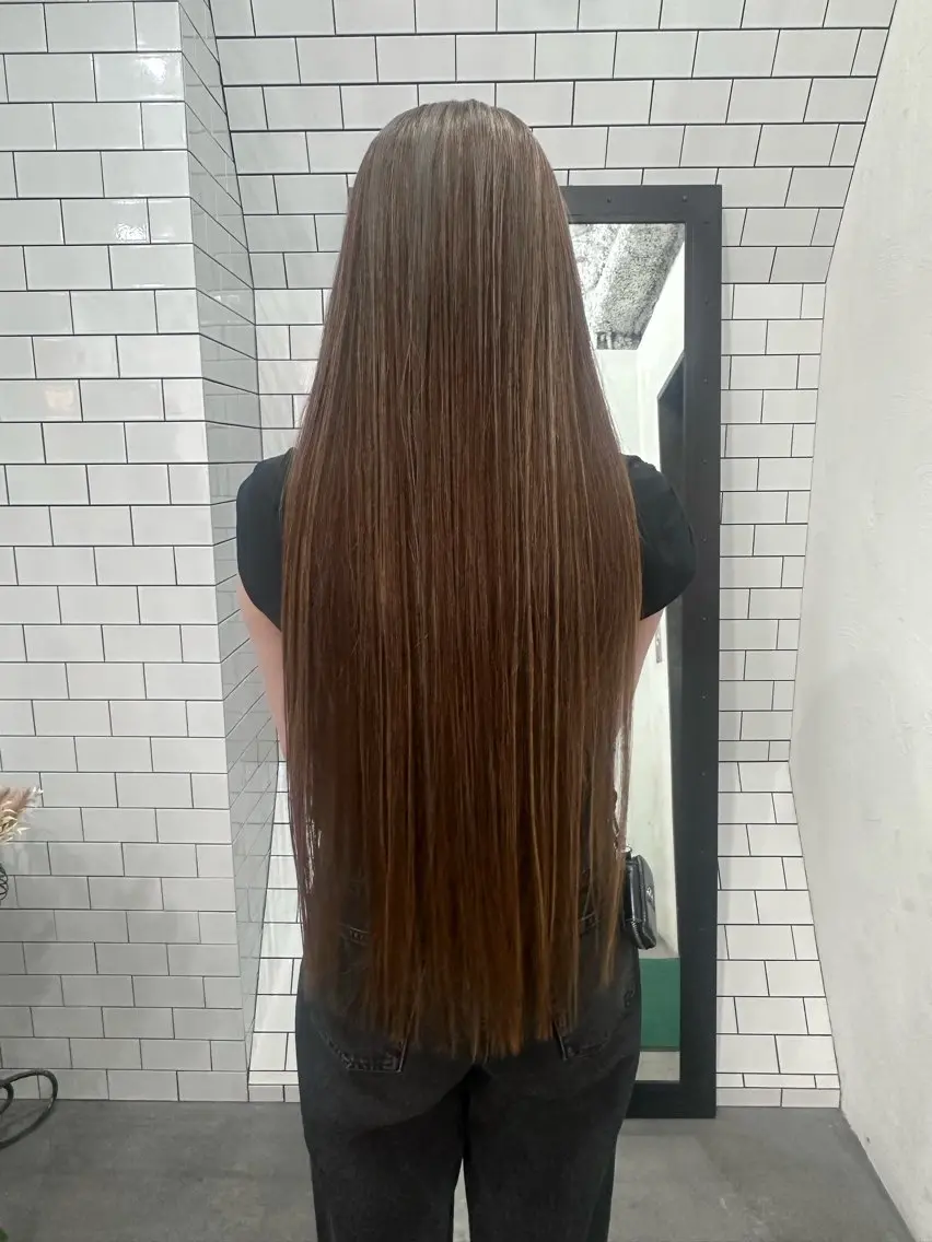 ロング カット ヘアカラー トリートメント 妙見 知洋のヘアスタイル