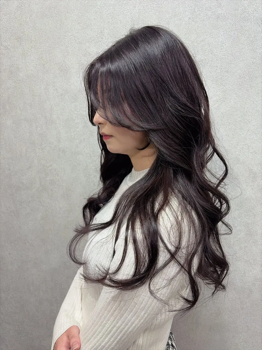 ロング カット ヘアカラー maya🇰🇷韓国 レイヤー/顔まわりのヘアスタイル