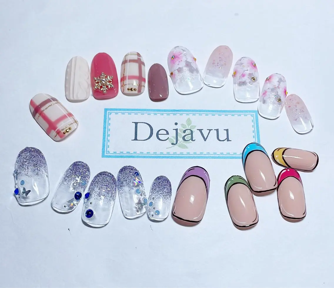 ネイル アートネイル シンプルネイル 冬ネイル Nail salon Dejavu 🌿のネイルデザイン