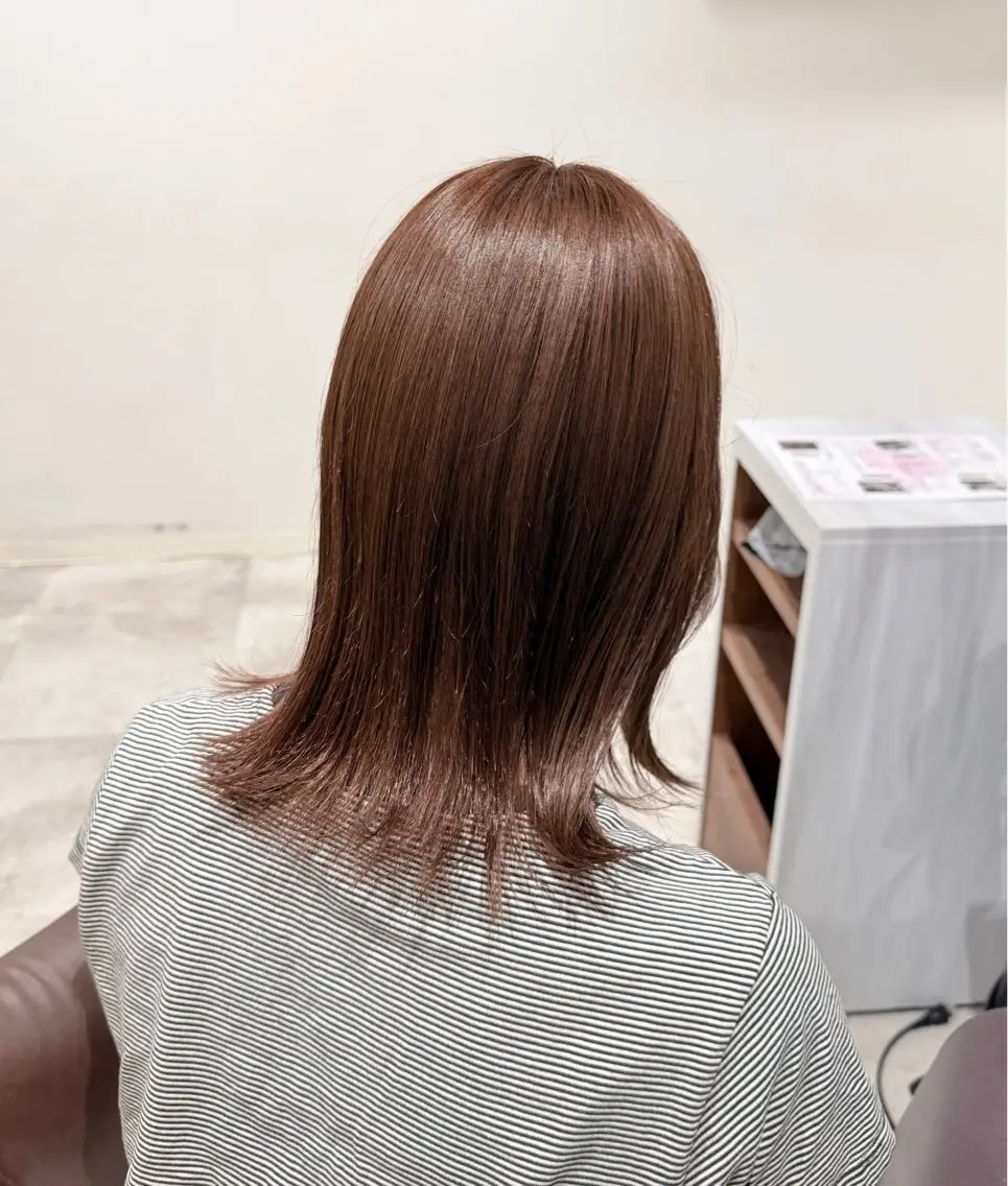 ミディアム カラー ブラウンカラー ショコラブラウン 透明感カラー ヘアカラー トリートメント 紅都🫧 透明感水光カラーのヘアスタイル