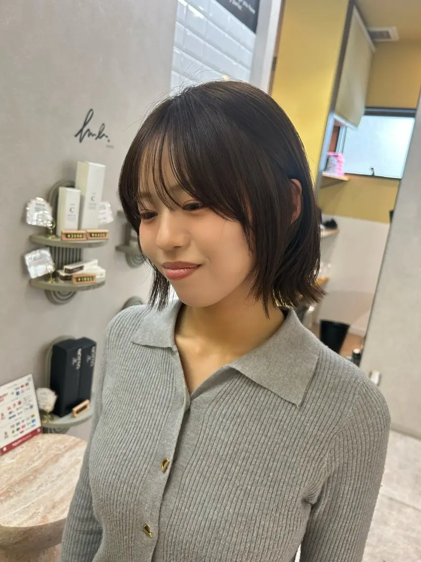 ショート ボブレイヤー ボブ レイヤーカット カット トリートメント hubhair レイヤー/透明感のヘアスタイル