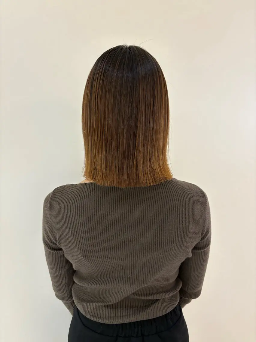 ミディアム 田中 樹奈のヘアスタイル