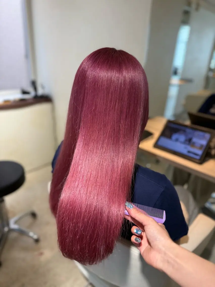 ロング カラー ブリーチ ピンクカラー ヘアカラー トリートメント 🦋🫧艶髪カラー 🫧🦋あいりのヘアスタイル