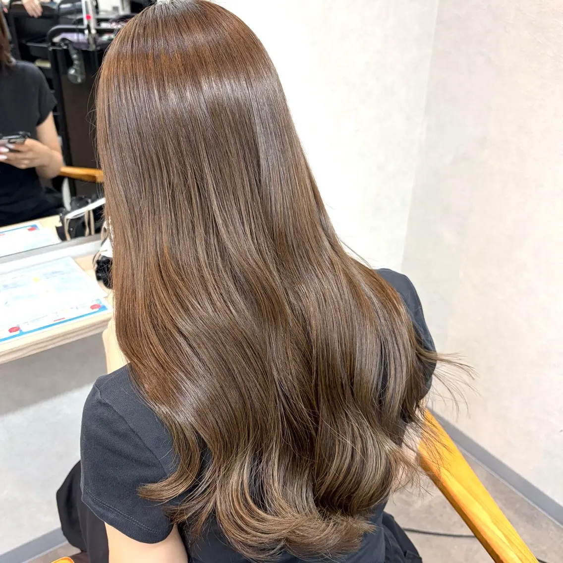 【ロングカット✂︎➕ワンカラー🫧➕1stepトリートメント🚿】韓国っぽ♡透明感カラー✨️の写真