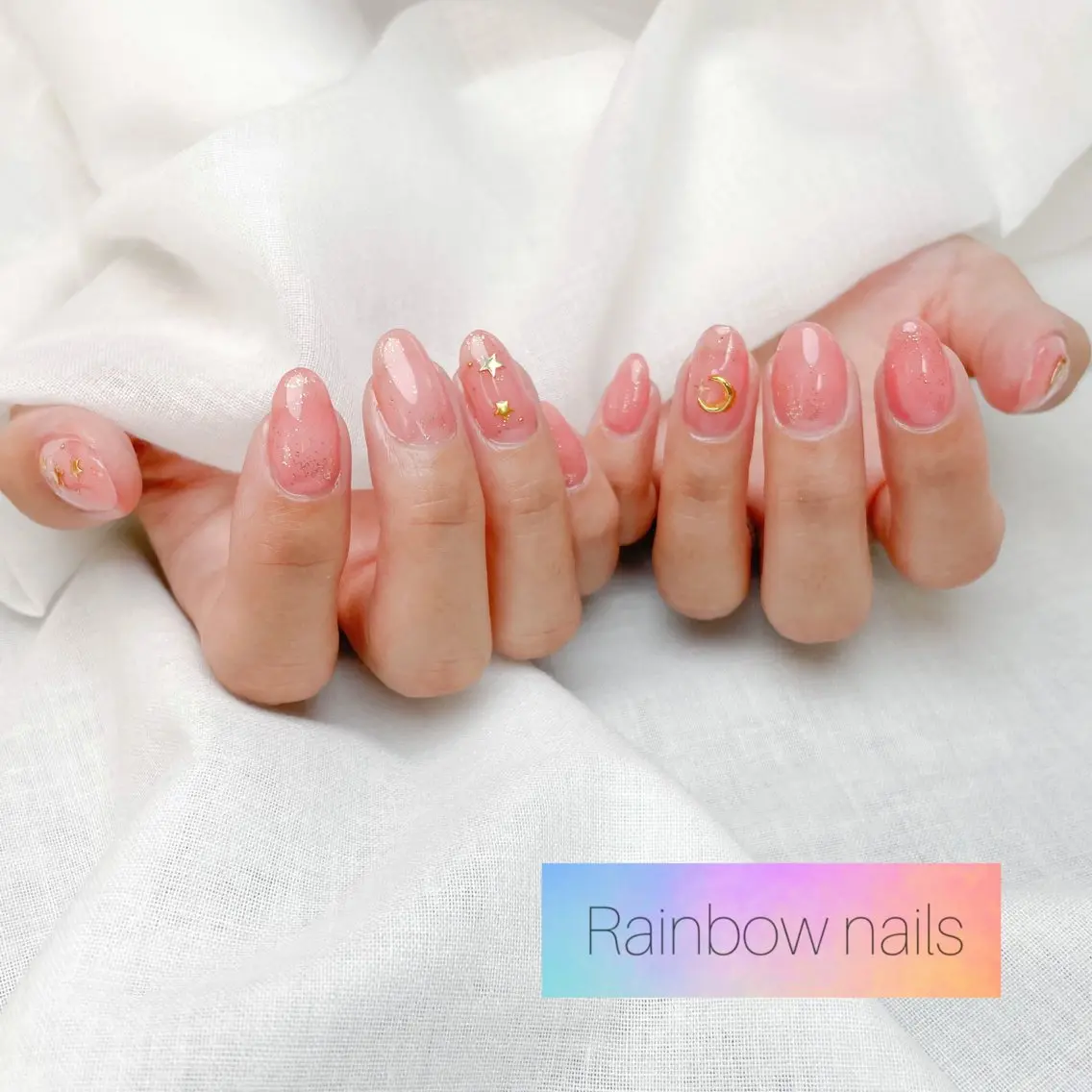 ネイル Rainbow nailsくろちゃんのネイルデザイン