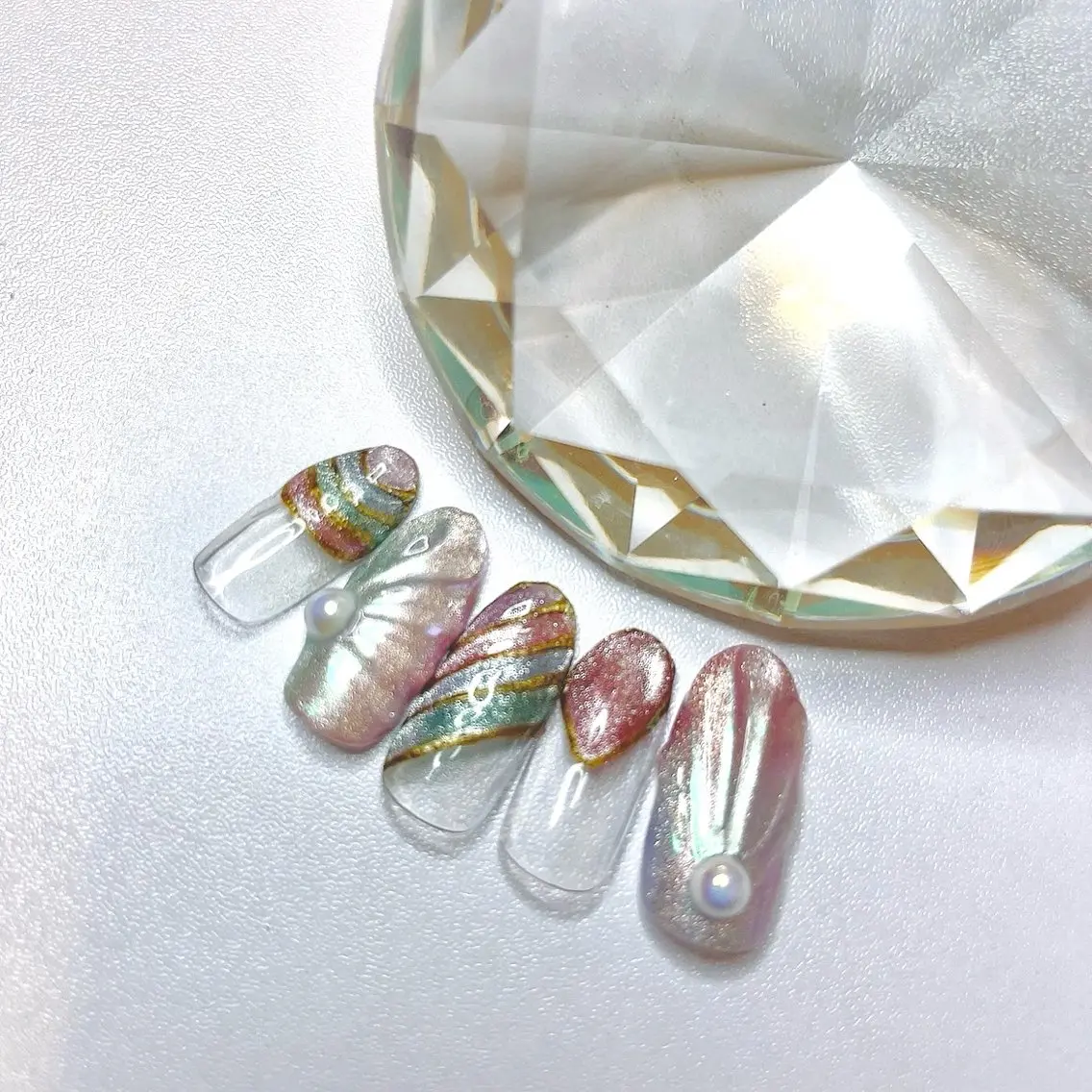 ワンホンネイルなど🌈✨【オフなし】おまかせハンドデザイン10本✨💅の写真