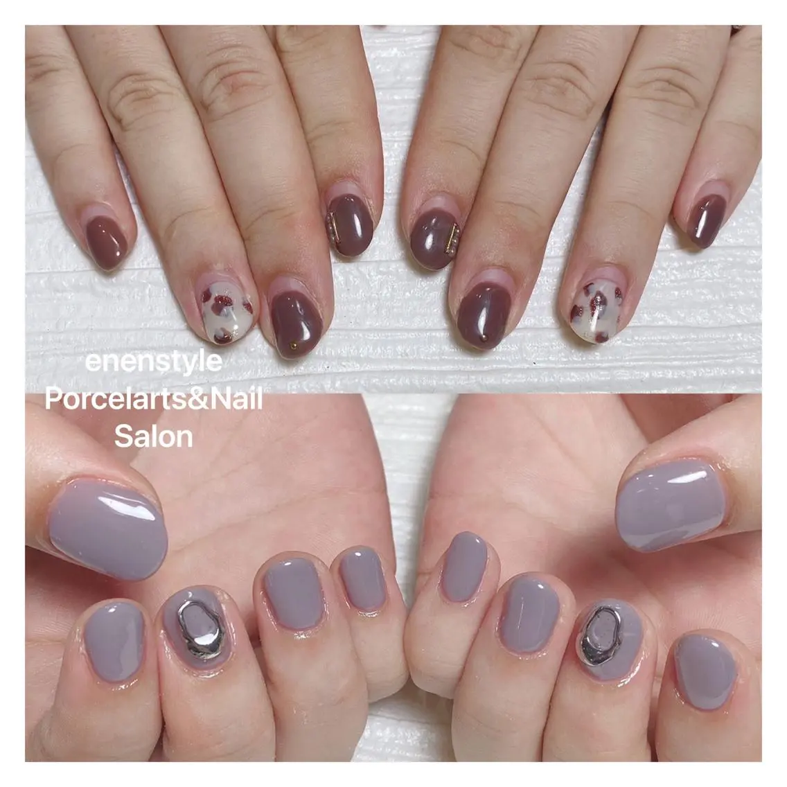 ミディアム ネイル ハンドネイル 🐾enen style 🐾のネイルデザイン