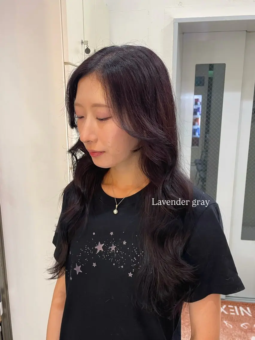 ロング カット ヘアカラー mao♡ベージュ/ 顔周りカットのヘアスタイル