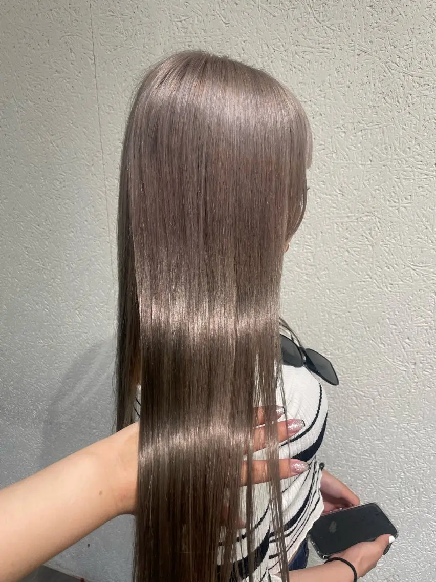 ロング カラー ピンクカラー カット ヘアカラー トリートメント ヘッドスパ cocotte 💟草間紫音💟のヘアスタイル