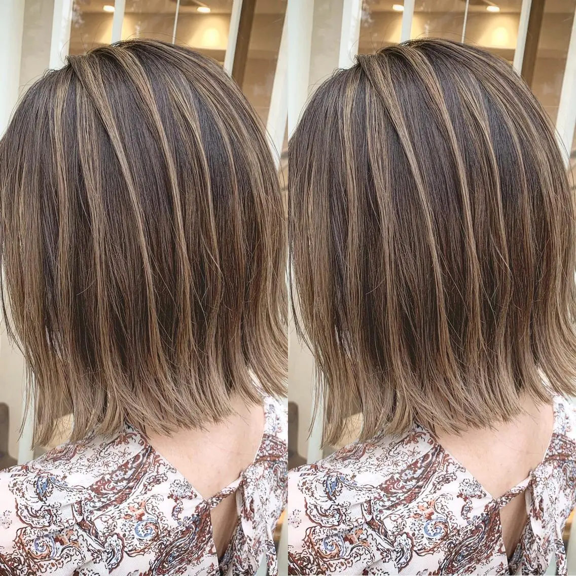 ミディアム カラー ヘアアレンジ 白髪ぼかしハイライト 茗荷谷駅徒歩2分のヘアスタイル
