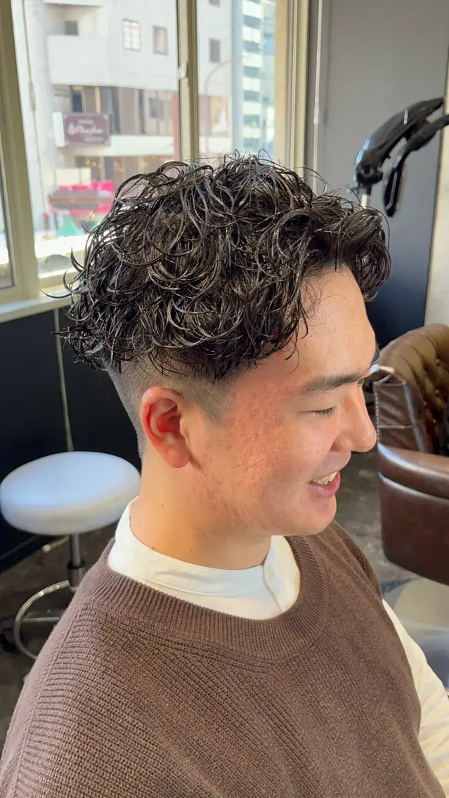 パーマ メンズ カット パーマ 💈メンズ職人 ルキト💈のヘアスタイル