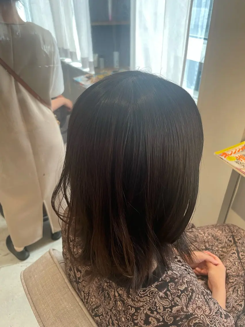 ミディアム 特化✨透明感カラー 白髪染め✨住田緋菜のヘアスタイル