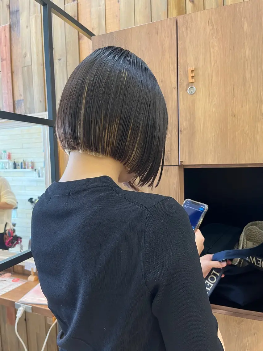 ショート 黒田瀬奈/ボブ まろやかベージュのヘアスタイル