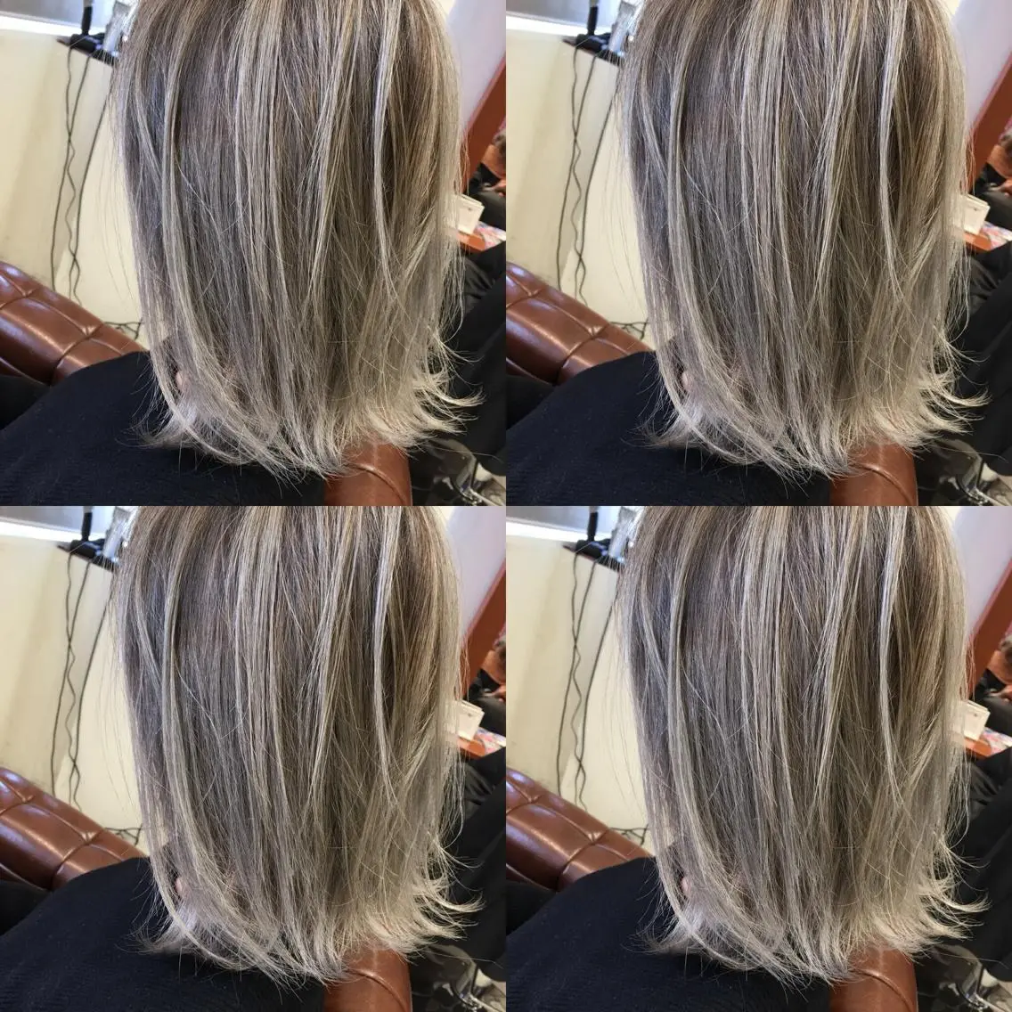 ショート カラー ネイル マツエク・マツパ バレイヤージュ シルバー レイヤーカット シルバー トリートメント 井上 一平のヘアスタイル