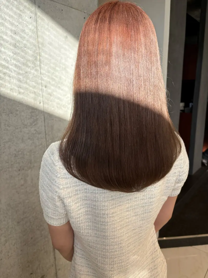 セミロング カラー ブリーチ ブラウンカラー カット ヘアカラー トリートメント Miyu🎀レイヤー ／透明感カラー🪽のヘアスタイル
