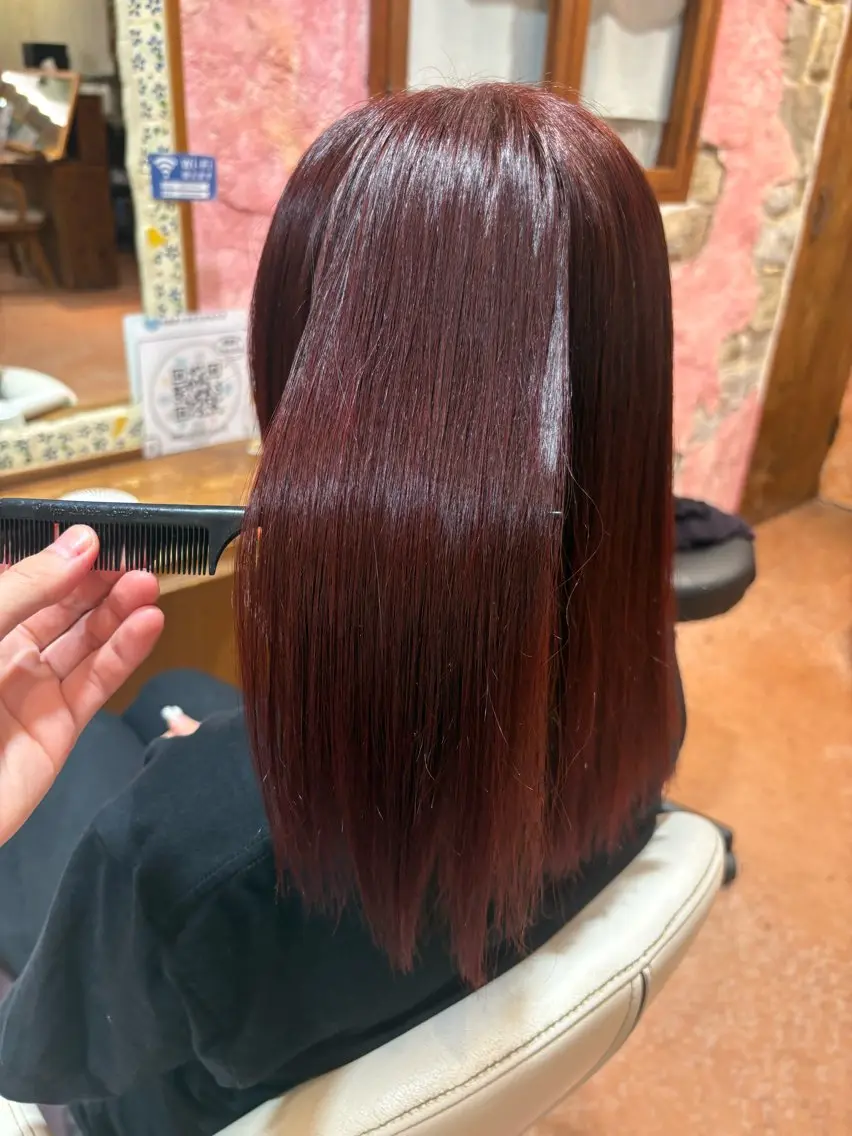 ミディアム ヘアカラー 髙田 公平のヘアスタイル