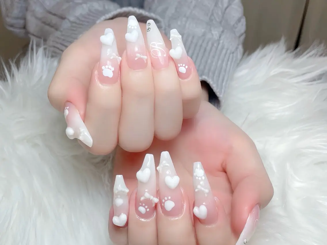 ネイル アニマル柄 べっ甲ネイル ブルー ボルドー ブラウン ハンドネイル Rin Nail 新大久保店のネイルデザイン