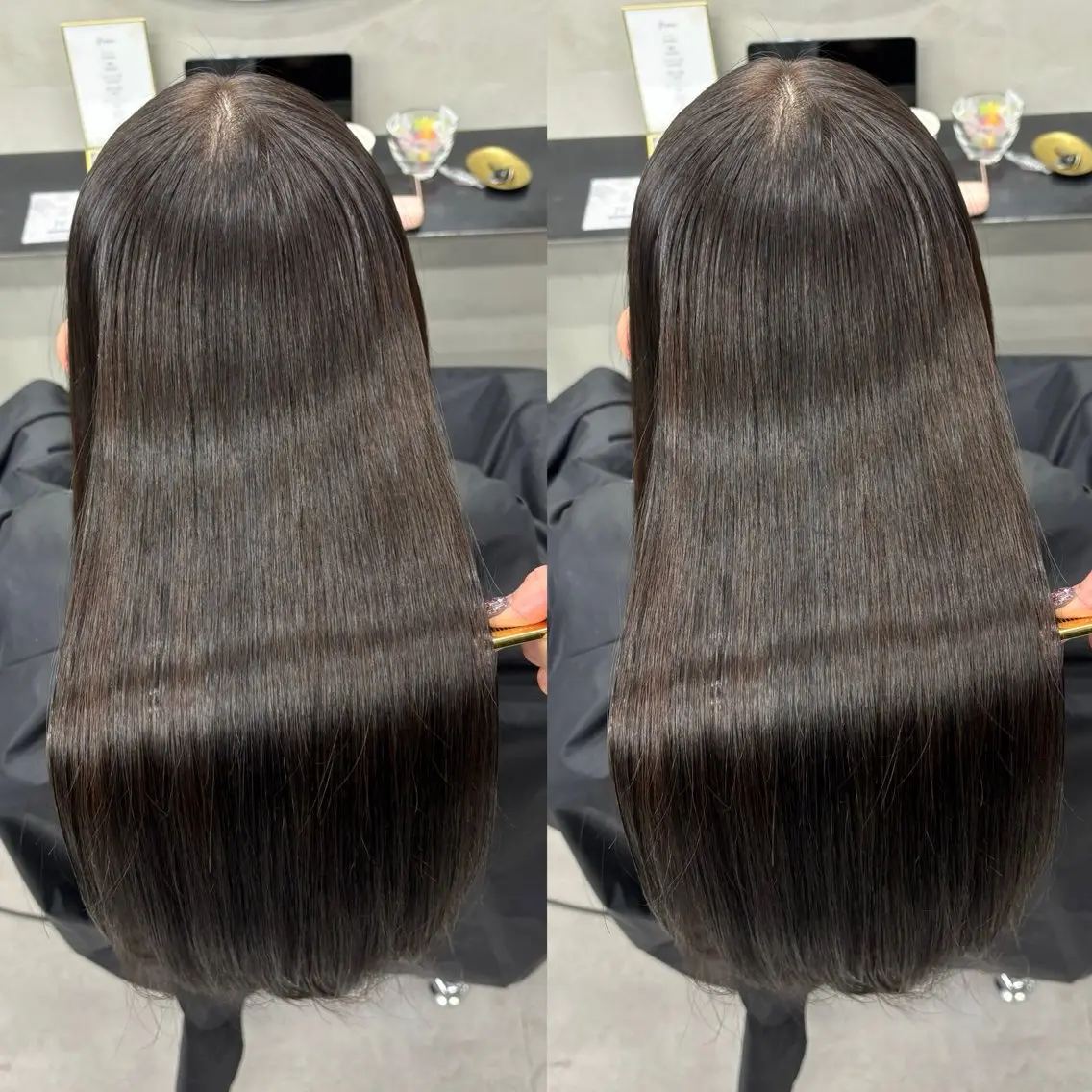 ロング カット ヘアカラー 縮毛矯正 トリートメント 今話題の艶髪矯正 美艶カラー/FUKAのヘアスタイル