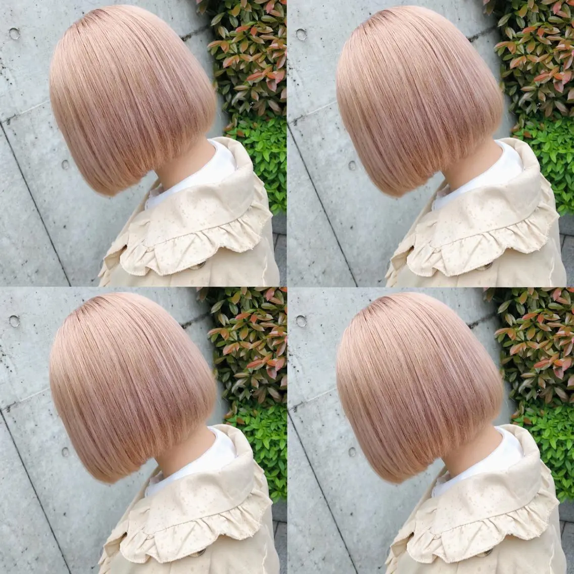 ショート カラー ヘアアレンジ メンズ キッズ 💟Chloe原宿店 🩶ハイトーンのヘアスタイル