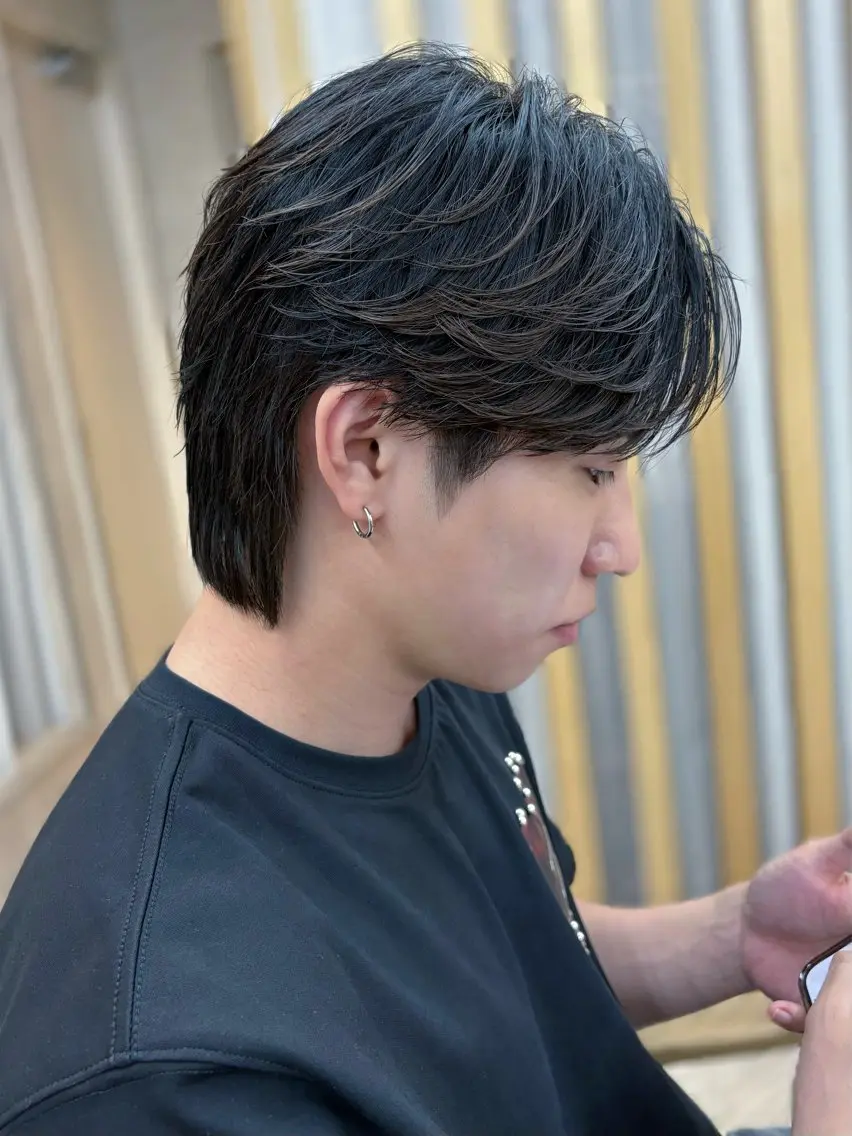 パーマ メンズ カット 縮毛矯正 安藤幹人 メンズパーマのヘアスタイル