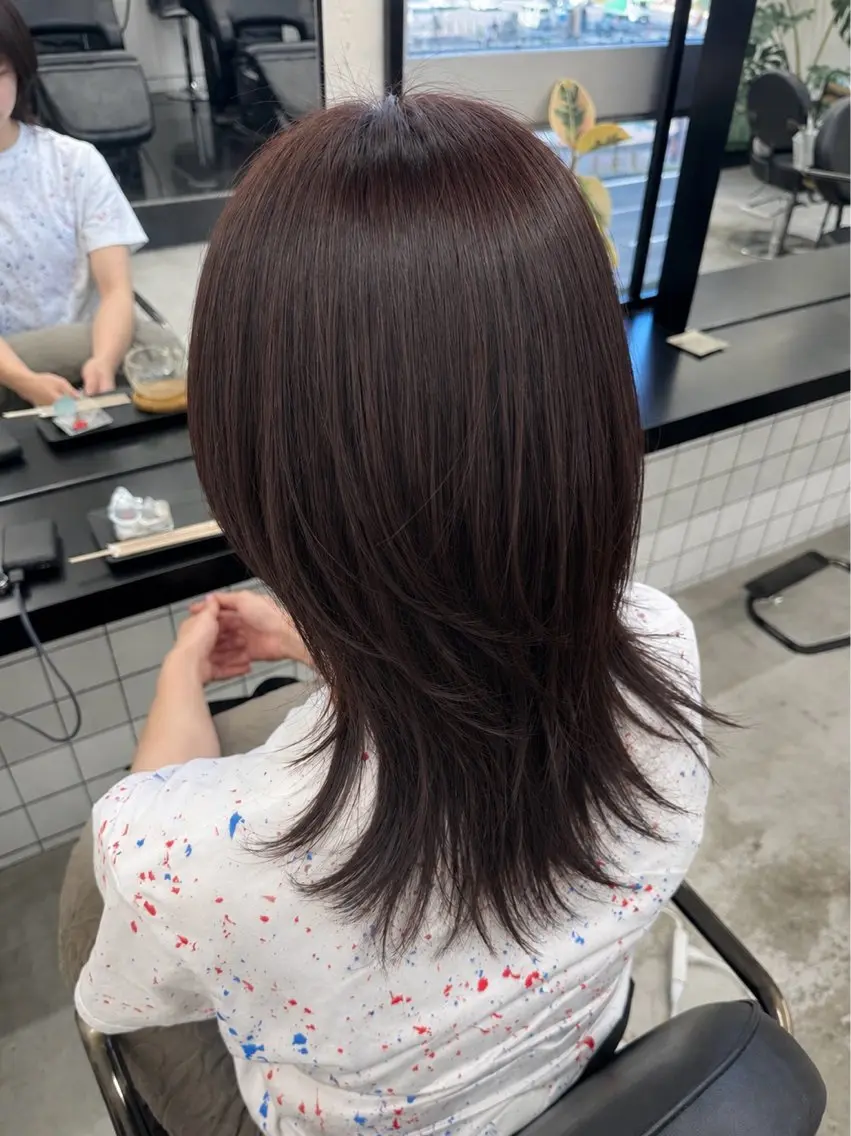ミディアム カラー ヘアカラー 🩵しの🩵 JILLSTUDIOのヘアスタイル