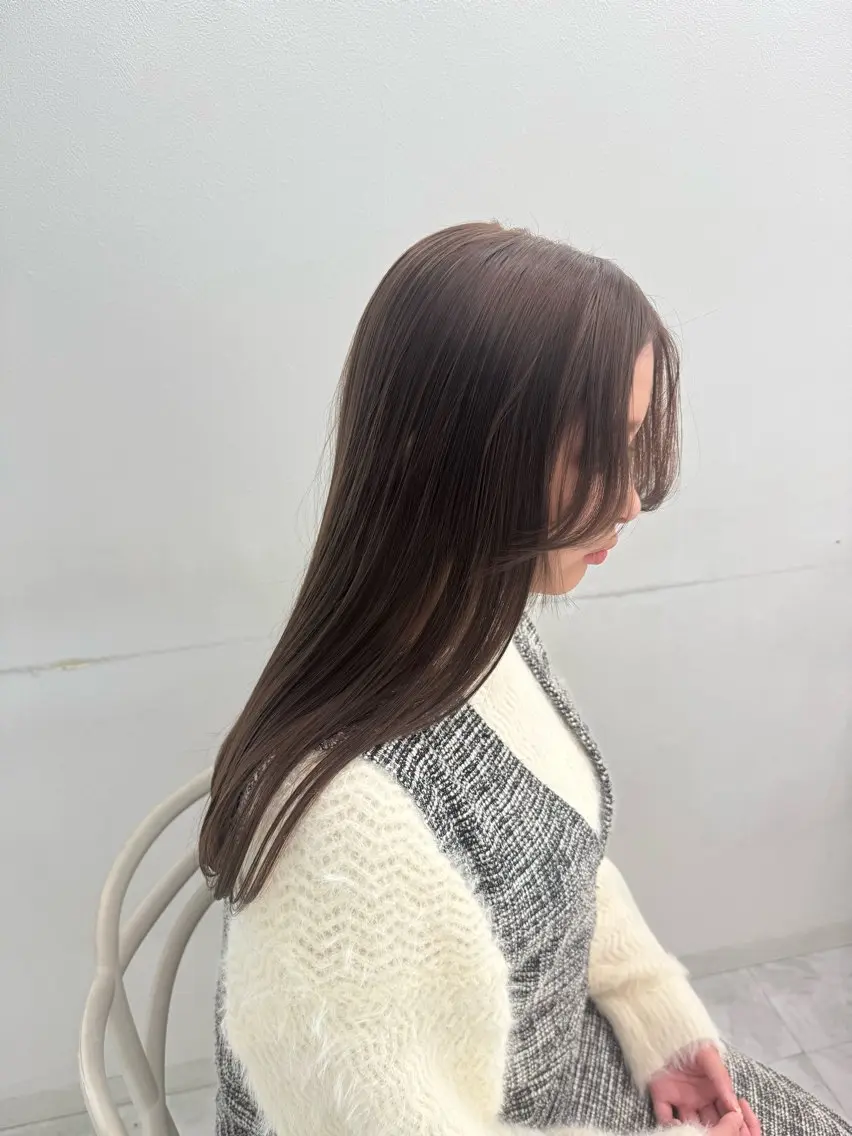 ミディアム カラー カット ヘアカラー トリートメント ヘッドスパ ヘアセット ブリーチなしW カラー🤍しゅうじのヘアスタイル