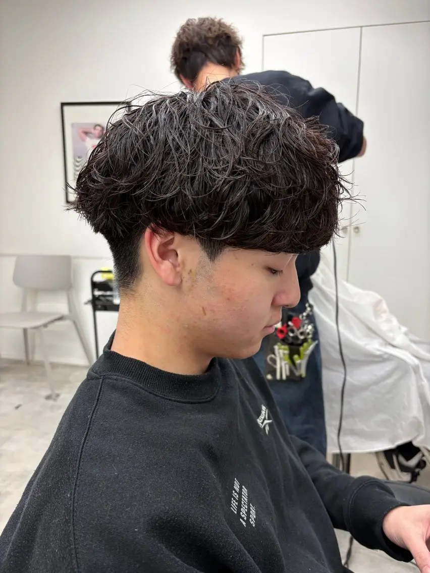 ショート メンズ カット パーマ メンズパーマ/新潟/ 万代／田崎亮🌟のヘアスタイル