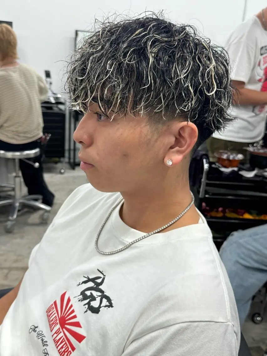 ショート カラー パーマ メンズ カット ヘアカラー パーマ トリートメント ヘアセット Pia/KIRIA /福岡美容室のヘアスタイル