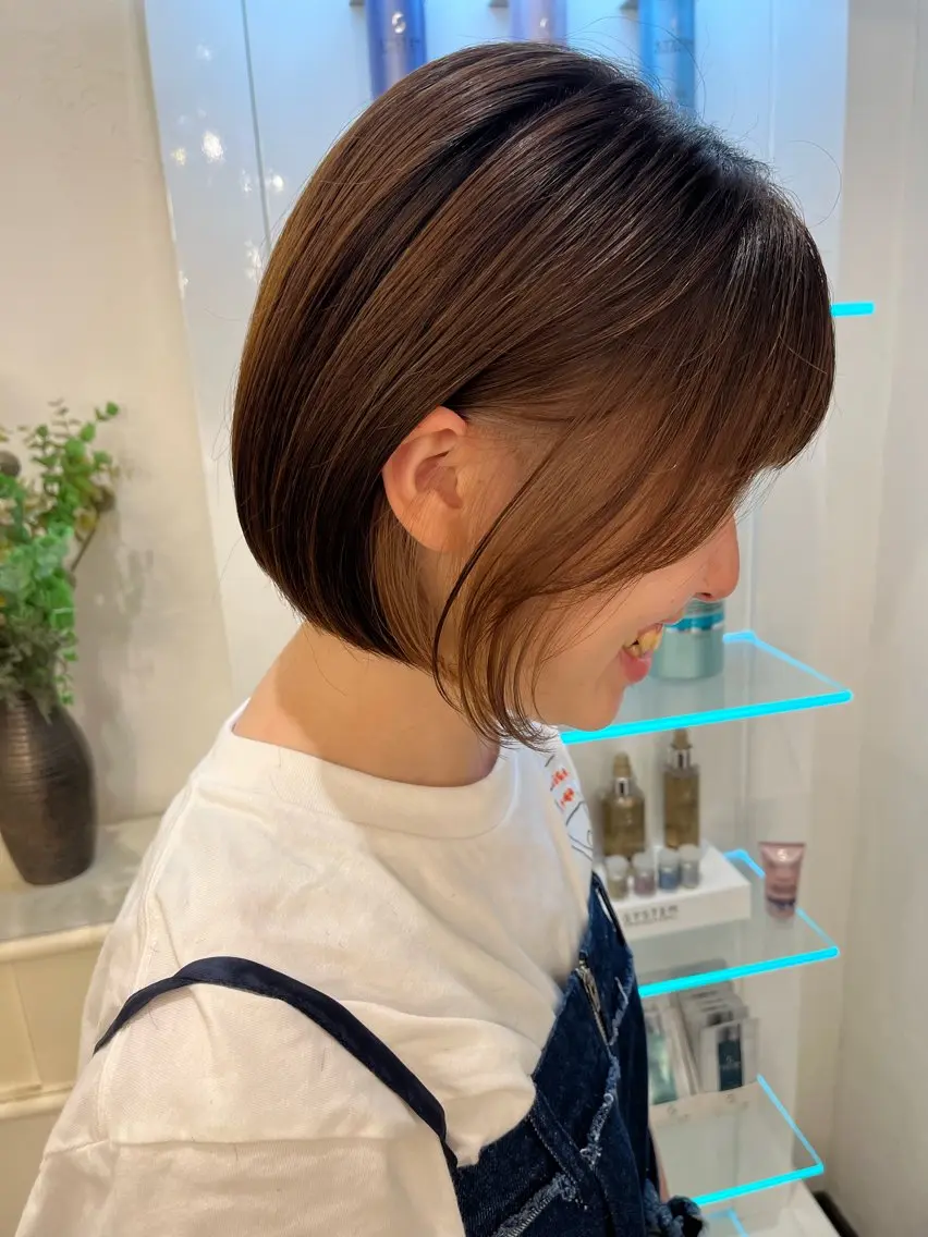 ショート カラー 赤み消しカラー 🩵かりんのヘアスタイル