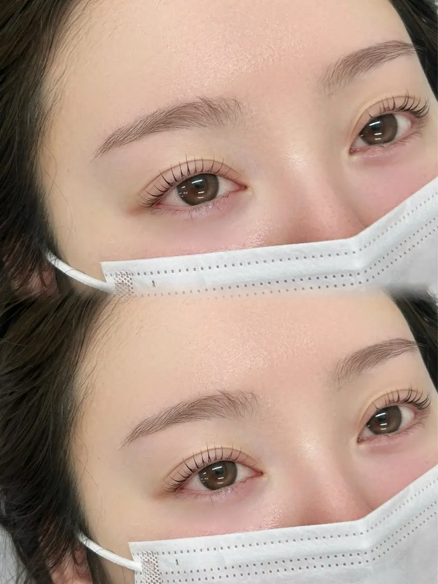 🤍アイブロウスタイリング【WAX】【カラー】🤍上まつげパーマ⚠️眉毛自己処理を2週間以上していない方の写真