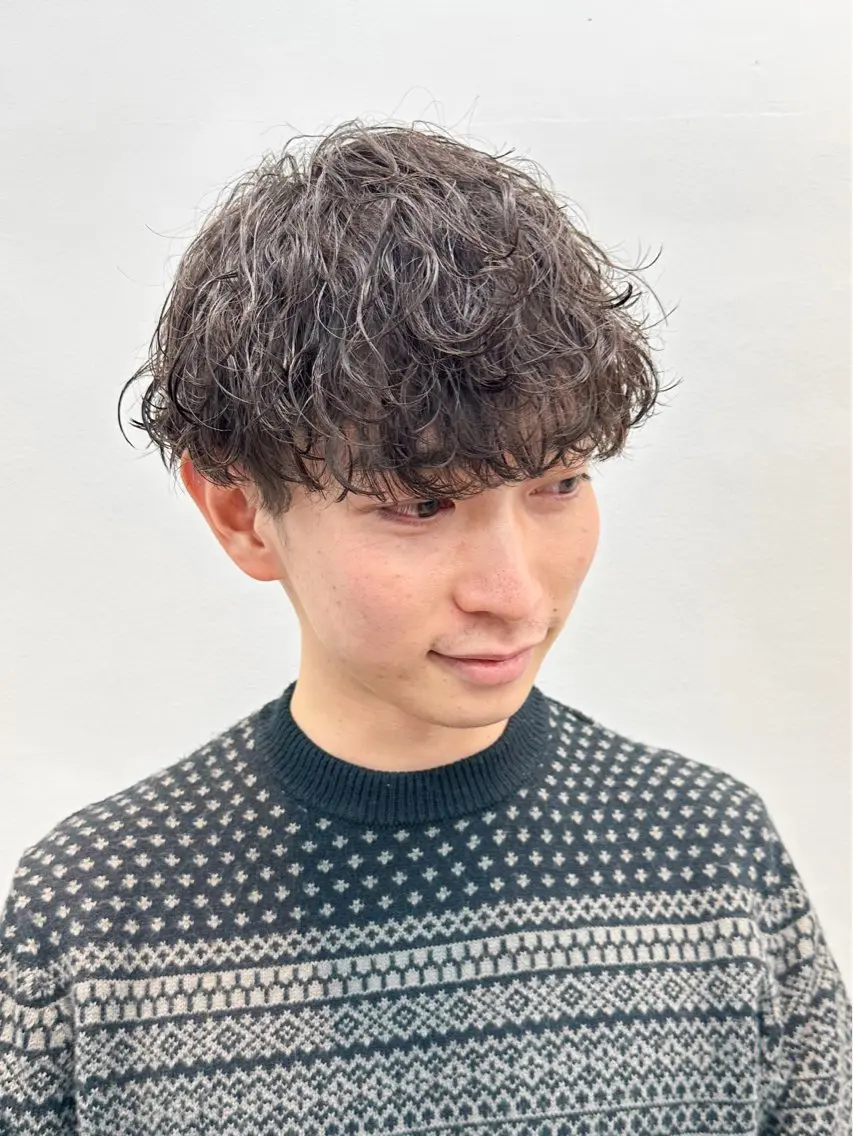 ショート パーマ メンズ カット パーマ メンズパーマ メンズ特化ryoのヘアスタイル