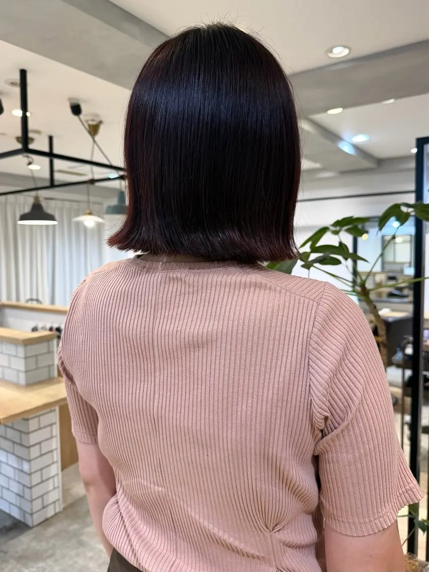 ミディアム カラー ブリーチ ブリーチなしカラー レッドカラー カット ヘアカラー トリートメント 石川絢佳/ 顔周り×暖色カラーのヘアスタイル