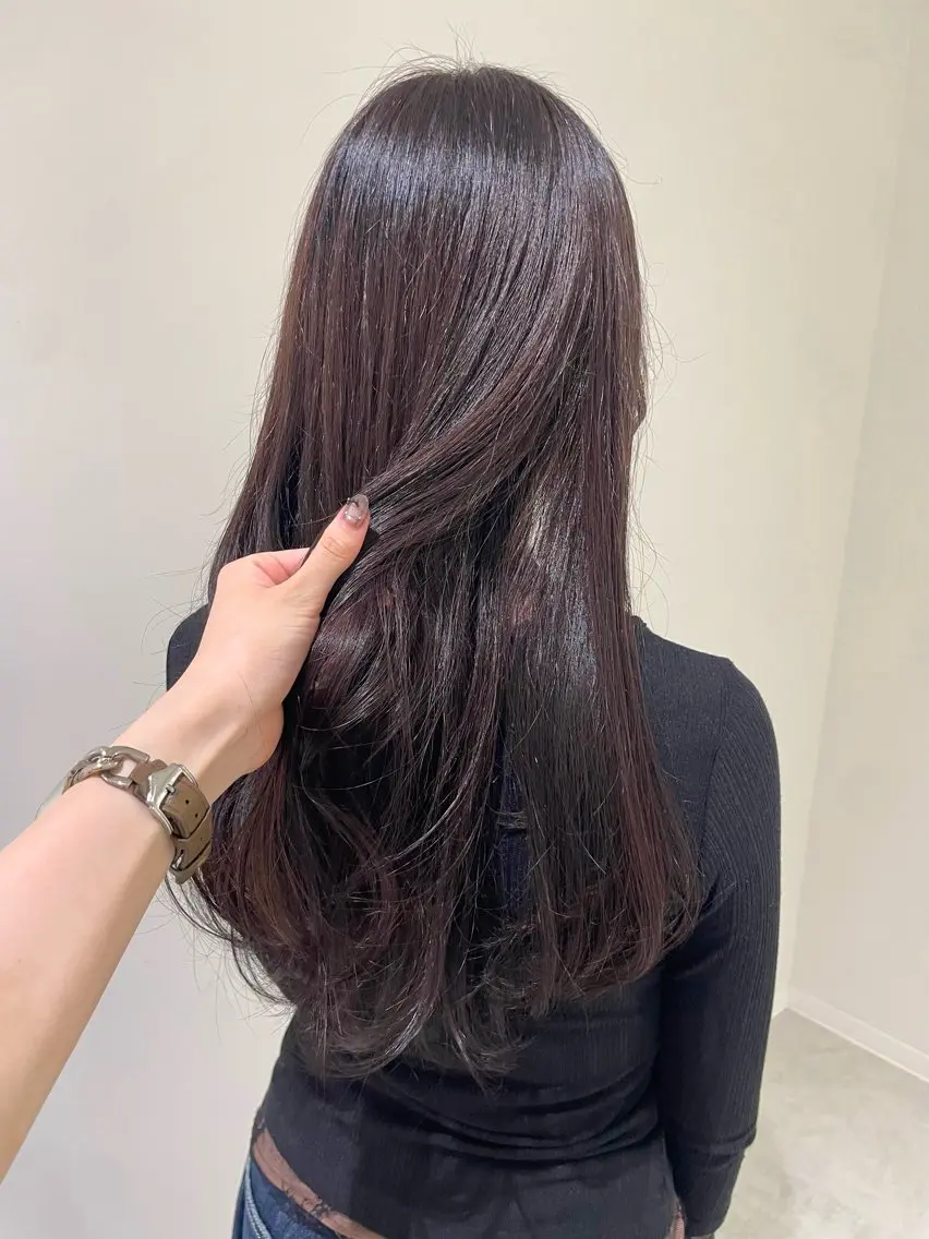 ロング ヘアカラー トリートメント 🎟ブリーチなし/艶 /暖色🎀くるみのヘアスタイル